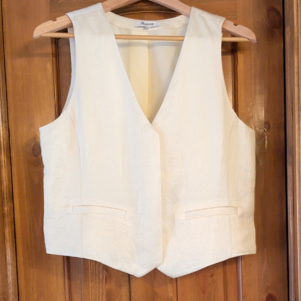Madewell Cream Sleeveless Blouse